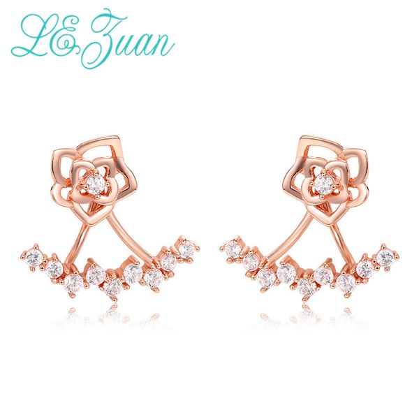 l&zuan rose gold rose flower stud earrings for women s925 silver earrings cubic zircons paved blossom fine jewelry love gift, Golden;silver
l&zuan rose gold rose flower stud earrings for women s925 silver earrings cubic zircons paved blossom fine jewelry love gift, Golden;silver