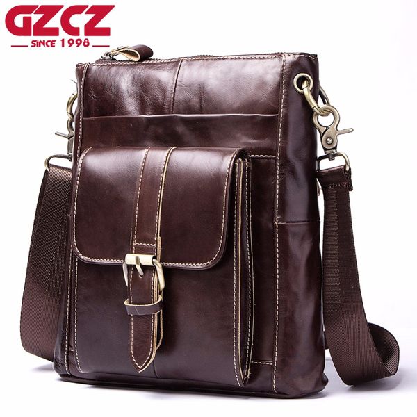 gzcz new 100% genuine leather male bags messenger bag men versatile cover men's bags wallet men shoulder bag bolsas
gzcz new 100% genuine leather male bags messenger bag men versatile cover men's bags wallet men shoulder bag bolsas