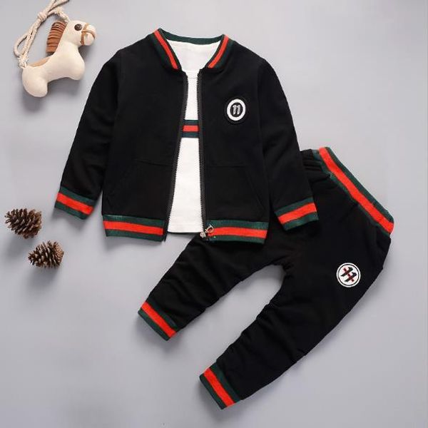 

Best selling new children's wear 2019 children's trendy boys long sleeve suit spring and autumn season three piece 1-2-3-4 years o