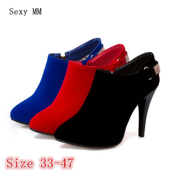 spring autumn high heels women ankle boots pumps woman short boots high heel shoes plus size 33 - 40 41 42 43 44 45 46 47, Black
spring autumn high heels women ankle boots pumps woman short boots high heel shoes plus size 33 - 40 41 42 43 44 45 46 47, Black