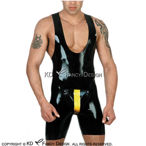black with yellow latex catsuit with stripes on codpiece rubber body suit bodysuit zentai lty-0231
black with yellow latex catsuit with stripes on codpiece rubber body suit bodysuit zentai lty-0231