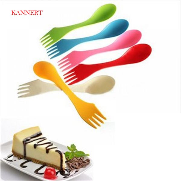 kannert 1pc spoon fork knife camping hiking picnic utensils spork combo travel gadget cutlery