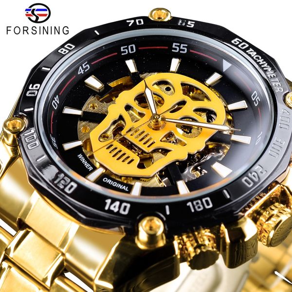 forsining skull transparent golden stainless steel luminous design mens automatic sport watches skeleton clock, Slivery;brown
forsining skull transparent golden stainless steel luminous design mens automatic sport watches skeleton clock, Slivery;brown