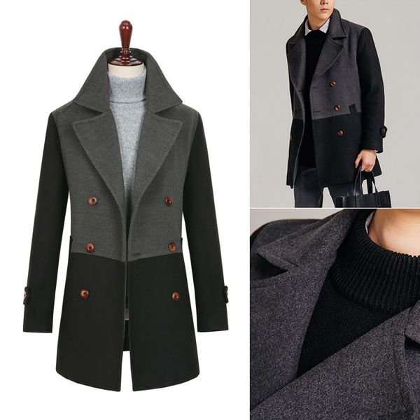 aimenwant new men's fashion patchwork high-grade woolen business trench coat male leisure wool blends dust coats ing, Black
aimenwant new men's fashion patchwork high-grade woolen business trench coat male leisure wool blends dust coats ing, Black