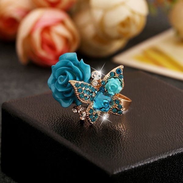 retro bohemia alloy fashion rose butterfly crystal rings for women adjustable engagement party ring 6 colors
retro bohemia alloy fashion rose butterfly crystal rings for women adjustable engagement party ring 6 colors