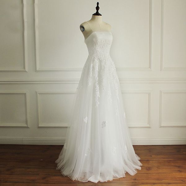 fariy ivory wedding dresses strapless pleats organza with floral applique lace-up back plus size wedding dresses custom made, White
fariy ivory wedding dresses strapless pleats organza with floral applique lace-up back plus size wedding dresses custom made, White