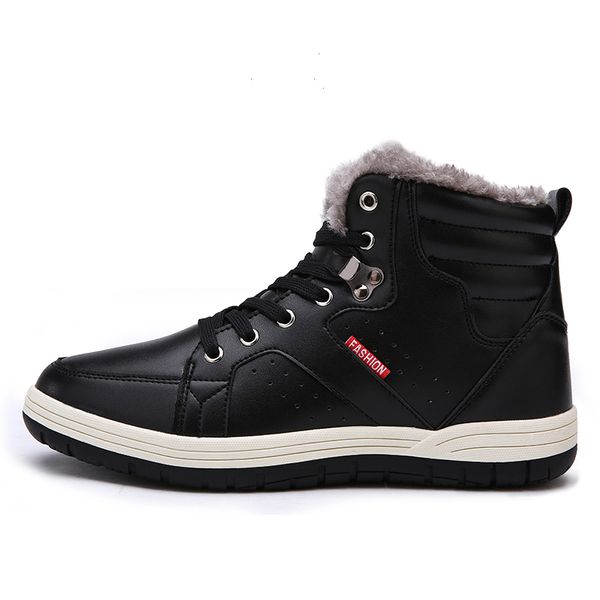 warm men winter pu leather shoes men snow boots for men waterproof with fur men's ankle boots plus size 39~48, Black
warm men winter pu leather shoes men snow boots for men waterproof with fur men's ankle boots plus size 39~48, Black