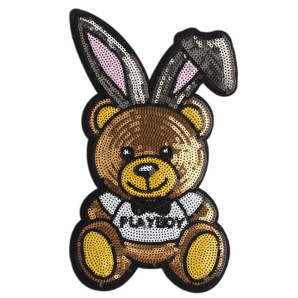 gugutree embroidery paillette big bear patches sequin cartoon patches badges applique patches for clothing, Black
gugutree embroidery paillette big bear patches sequin cartoon patches badges applique patches for clothing, Black
