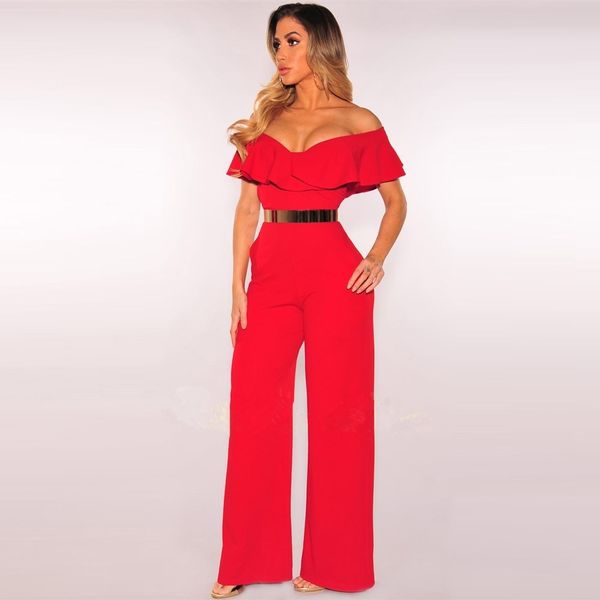 ruffle elegant summer jumpsuit women belt off shoulder jumpsuit overalls loose streetwear wide leg pants jumpsuits, Black;white
ruffle elegant summer jumpsuit women belt off shoulder jumpsuit overalls loose streetwear wide leg pants jumpsuits, Black;white
