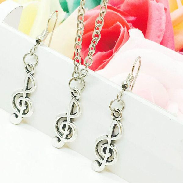 new alloy antique silver musical note charms pendant necklace earring set fashion creative women jewelry accessories holiday gift
new alloy antique silver musical note charms pendant necklace earring set fashion creative women jewelry accessories holiday gift