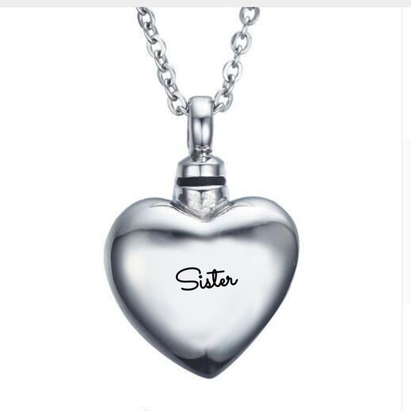 personality customized stainless steel full heart heart sister perfume bottle urn funeral cremation jewelry pendant necklace., Silver
personality customized stainless steel full heart heart sister perfume bottle urn funeral cremation jewelry pendant necklace., Silver