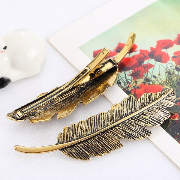 2017 new fashion vintage gold retro metal feather big hairgrips hair clip for women accessories jewelry, Golden;white
2017 new fashion vintage gold retro metal feather big hairgrips hair clip for women accessories jewelry, Golden;white