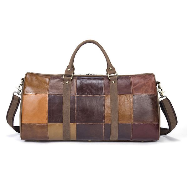 unique personality splice genuine leather luggage bags male elegant large-capacity head layer cowhide travel bag
unique personality splice genuine leather luggage bags male elegant large-capacity head layer cowhide travel bag