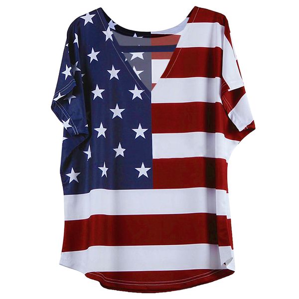 Fashion Summer Lady Vest Women American Flag Loose 4th Of July short sleeve T-shirt Tops Blouse
Fashion Summer Lady Vest Women American Flag Loose 4th Of July short sleeve T-shirt Tops Blouse