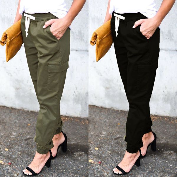 women long pants slim cotton casual loose capris thin ankle length overalls women's army green pants, Black;white
women long pants slim cotton casual loose capris thin ankle length overalls women's army green pants, Black;white
