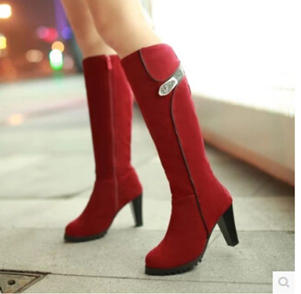 2017 autumn and winter new women's boots fashion elegant metal decoration matte with high rough with high comfort boots, Black
2017 autumn and winter new women's boots fashion elegant metal decoration matte with high rough with high comfort boots, Black