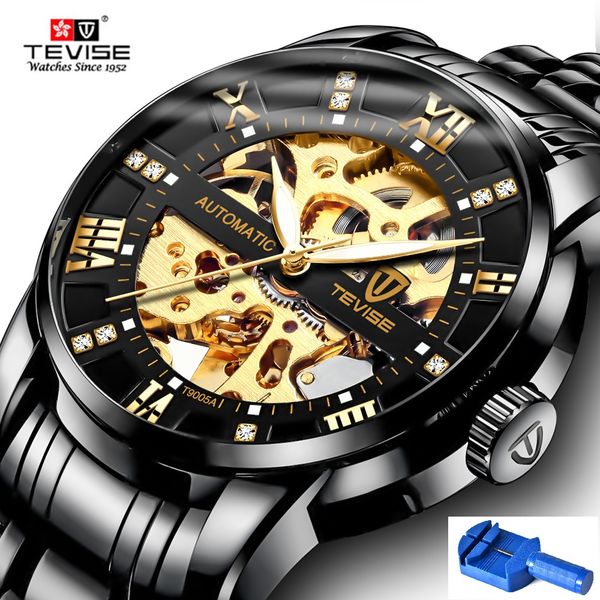 automatic skeleton watches t9005a diamond scale luminous hands men watch mechanical male clock classic wristwatches 2018, Slivery;brown
automatic skeleton watches t9005a diamond scale luminous hands men watch mechanical male clock classic wristwatches 2018, Slivery;brown