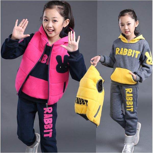 2018 children tracksuits 4-12y pullover hoodie rabbit kids sport suits three-piece set winter girls clothing sets kids teens clothes, White
2018 children tracksuits 4-12y pullover hoodie rabbit kids sport suits three-piece set winter girls clothing sets kids teens clothes, White
