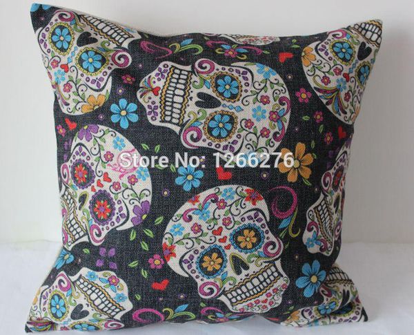 1pcs 17"x17" vintage sugar skull cotton linen sofa decoration car decoration throw pillow cushion cover for home decor 001
1pcs 17"x17" vintage sugar skull cotton linen sofa decoration car decoration throw pillow cushion cover for home decor 001