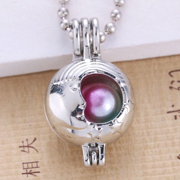 6pcs silver plated crescent moon fashion jewelry making pearl cage locket pendant essential oil diffuser fun jewelry gift, Black
6pcs silver plated crescent moon fashion jewelry making pearl cage locket pendant essential oil diffuser fun jewelry gift, Black