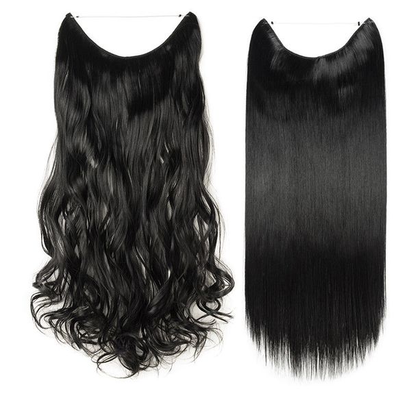 hair extensions long real straight curly wire headband clip in hair extensions as human hair 90g-120g, Black
hair extensions long real straight curly wire headband clip in hair extensions as human hair 90g-120g, Black
