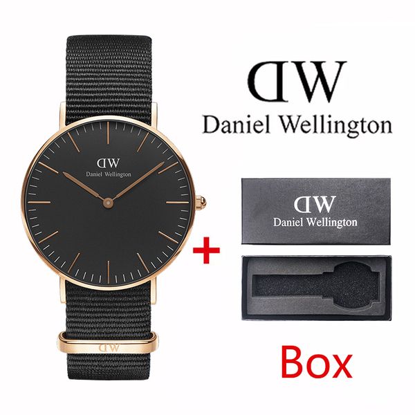 2018 classic brand 40mm men's fashion casual sports clock with box classic black nylon canvas men's quartz watch relogio masculino, Slivery;brown
2018 classic brand 40mm men's fashion casual sports clock with box classic black nylon canvas men's quartz watch relogio masculino, Slivery;brown