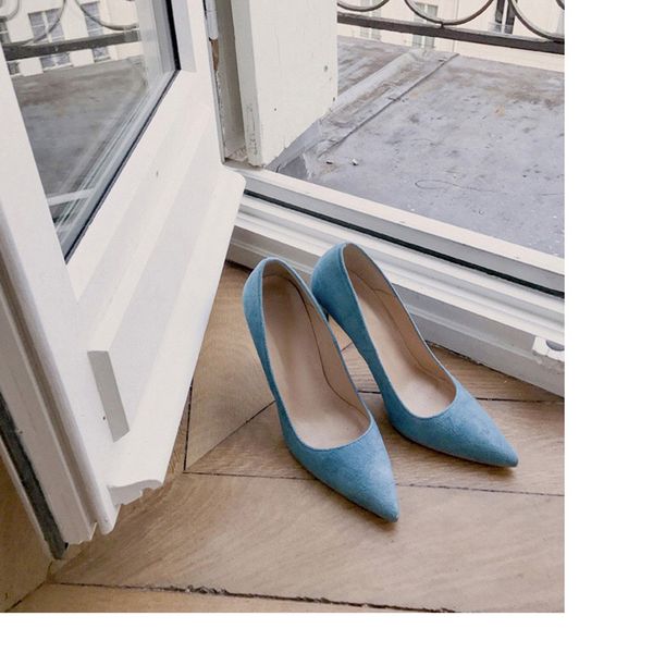 autumn cream blue modern pointed suede high heels shoes 8/10cm women's formal party vocation dress pumps heels, Black
autumn cream blue modern pointed suede high heels shoes 8/10cm women's formal party vocation dress pumps heels, Black