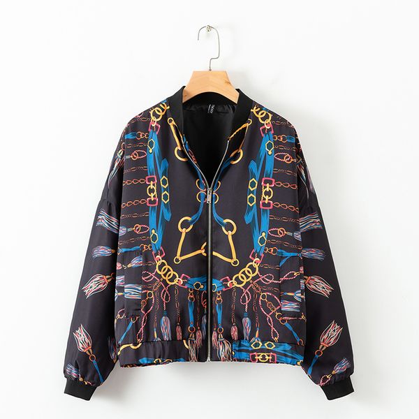 asds stylish chains print loose bomber jacket oversized pockets long sleeve coats ladies casual outerwear chic hbh41h-1506, Black;brown
asds stylish chains print loose bomber jacket oversized pockets long sleeve coats ladies casual outerwear chic hbh41h-1506, Black;brown