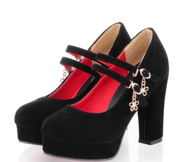 send 2018 spring and autumn new style coarse heel heeled heel korean women shoes, Black
send 2018 spring and autumn new style coarse heel heeled heel korean women shoes, Black