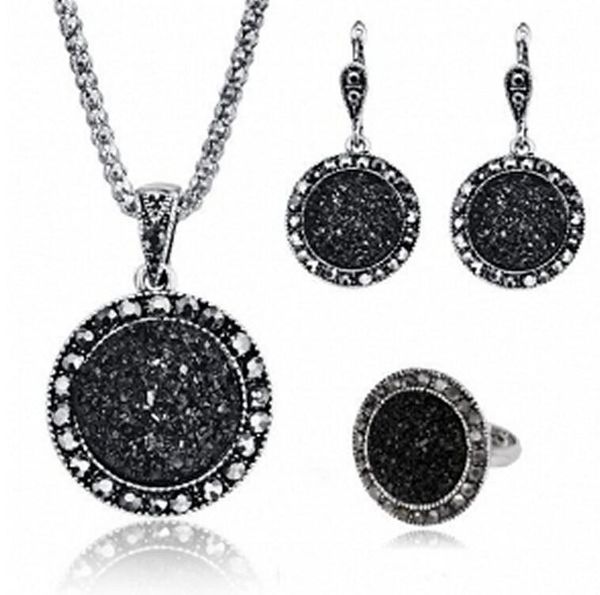2018 new fashion druzy drusy jewelry sets popular faux stone earrings necklace & ring for women lady jewelry, Silver
2018 new fashion druzy drusy jewelry sets popular faux stone earrings necklace & ring for women lady jewelry, Silver