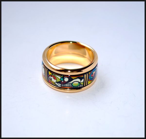 woman before a mirror rings 18k goldplated enamel round band ring fashion jewelry, Silver
woman before a mirror rings 18k goldplated enamel round band ring fashion jewelry, Silver