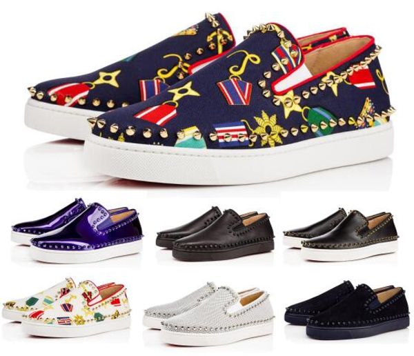 designer red bottom sneakers casual shoes mens womens red lows spikes flats loafers pik boat genuine leather female man woman shoe, Black
designer red bottom sneakers casual shoes mens womens red lows spikes flats loafers pik boat genuine leather female man woman shoe, Black
