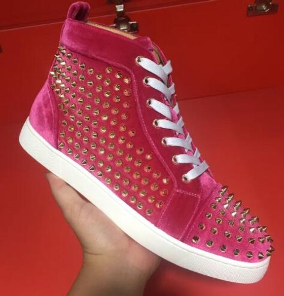 Top Velvet With Spikes Shoes Men's Flat Red Bottom Sneakers Wedding Party Dress Casual Trainers Sneaker 35-46 Wholesale
Top Velvet With Spikes Shoes Men's Flat Red Bottom Sneakers Wedding Party Dress Casual Trainers Sneaker 35-46 Wholesale