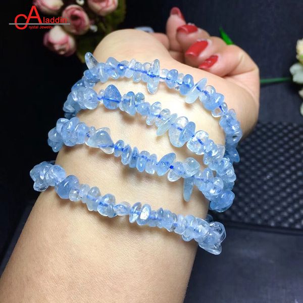 alaadin natural aquamarin original gravel stone bracelet jewelry crystal sea blue bangles for mother/girlfriend's gift add charm, Black
alaadin natural aquamarin original gravel stone bracelet jewelry crystal sea blue bangles for mother/girlfriend's gift add charm, Black
