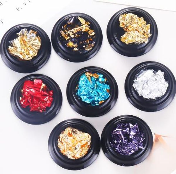 8 colors nail gold silver glitter red flake chip foil paper sticker manicure paillette nail art decoration sequin decal tools f539, Black
8 colors nail gold silver glitter red flake chip foil paper sticker manicure paillette nail art decoration sequin decal tools f539, Black