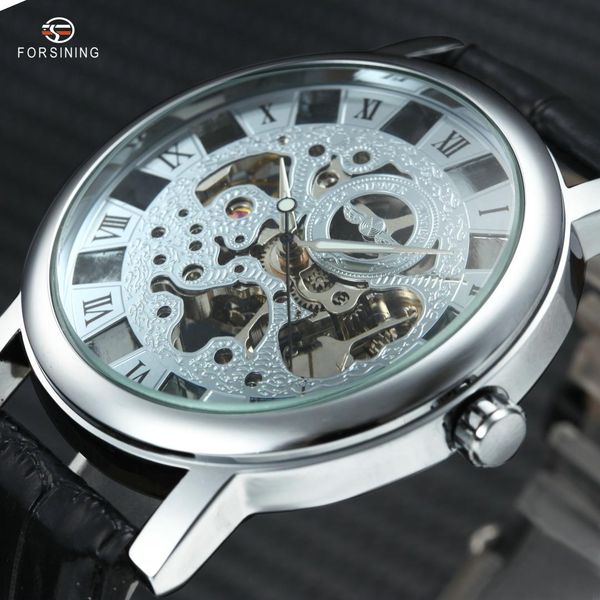 brand fashion mechanical men watches forsining roman numerals dial leather strap luminous hands classic skeleton watch, Slivery;brown
brand fashion mechanical men watches forsining roman numerals dial leather strap luminous hands classic skeleton watch, Slivery;brown