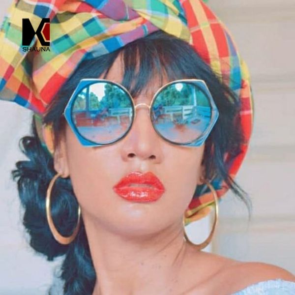 shauna oversize women round sunglasses popular ladies blue mirror coating reflective lens glasses uv400, White;black
shauna oversize women round sunglasses popular ladies blue mirror coating reflective lens glasses uv400, White;black