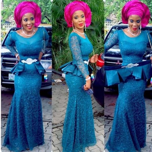 2019 south africa style long sleeve prom dresses lace sheer jewel neck peplum formal evening dresses custom made party dresses, Black
2019 south africa style long sleeve prom dresses lace sheer jewel neck peplum formal evening dresses custom made party dresses, Black