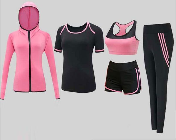 women's tracksuits sporty yoga set sport wear workout clothes gym clothing fitness suit jacket+bra+t shirt+shorts+legging xxl, White;red
women's tracksuits sporty yoga set sport wear workout clothes gym clothing fitness suit jacket+bra+t shirt+shorts+legging xxl, White;red