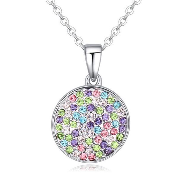 female ladies necklace fashion women jewelry crystal from austria round pendant necklace classic party accessories white gold plated 20482, Silver
female ladies necklace fashion women jewelry crystal from austria round pendant necklace classic party accessories white gold plated 20482, Silver