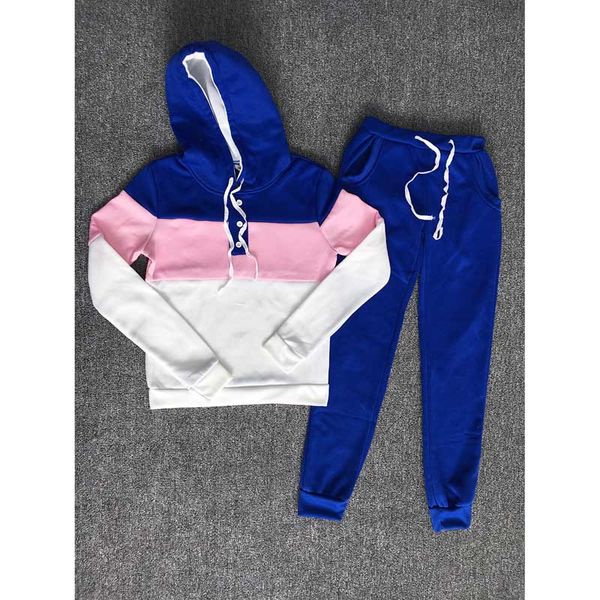 Women Active Two Piece Clothing Set Autumn Tracksuit Patchwork Hoodie Sweatshirt Long Pant Jogger Outfit Set Female Sweat Suit Hot New
Women Active Two Piece Clothing Set Autumn Tracksuit Patchwork Hoodie Sweatshirt Long Pant Jogger Outfit Set Female Sweat Suit Hot New
