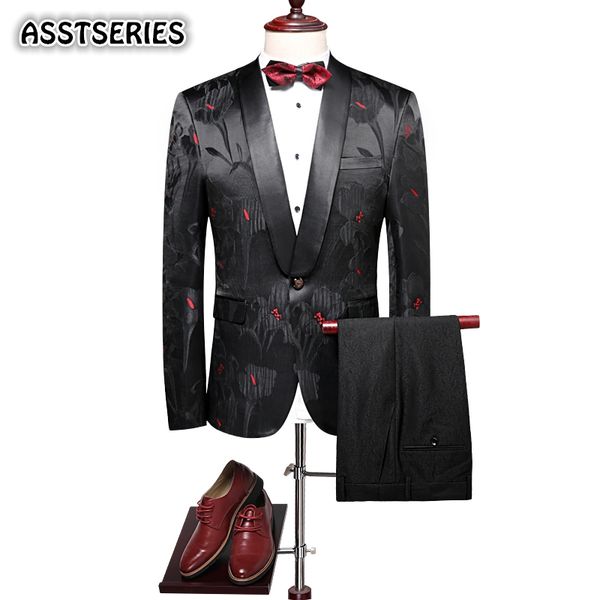 luxury male suit fashion new slim fit single breasted royal suit hight quality black one button 2 piece wedding suits for men, White;black
luxury male suit fashion new slim fit single breasted royal suit hight quality black one button 2 piece wedding suits for men, White;black