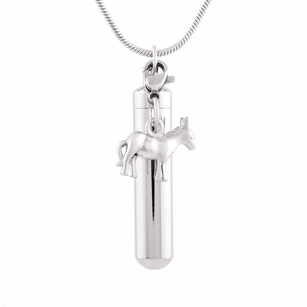 ijd9862 stainless steel polish cylinder with horse accessories cremation memorial pendant for ash urn keepsake souvenir jewelry for men, Silver
ijd9862 stainless steel polish cylinder with horse accessories cremation memorial pendant for ash urn keepsake souvenir jewelry for men, Silver