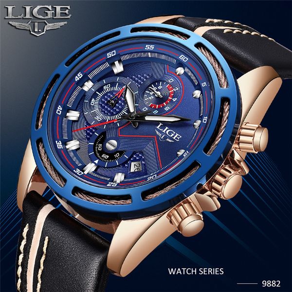 lige quartz male sports watches leather band watches racing men students game run chronograph watch men's glow hands clock+box, Slivery;brown
lige quartz male sports watches leather band watches racing men students game run chronograph watch men's glow hands clock+box, Slivery;brown