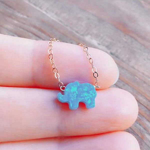 new fashion crystal resin blue opal elephant pendant necklace link chain for women female simple minimalism amulet lucky jewelry, Silver
new fashion crystal resin blue opal elephant pendant necklace link chain for women female simple minimalism amulet lucky jewelry, Silver