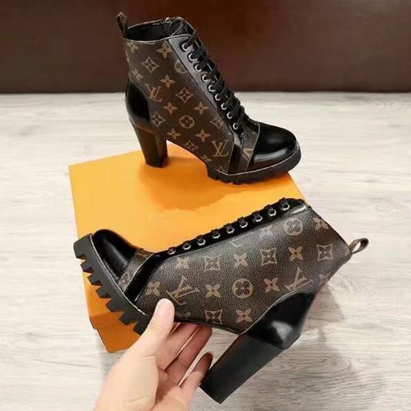 with box chic branded women glazed leather ankle martin boots thick rubber outsole .5cm chunky heel star trail boots size eu35-40, Black
with box chic branded women glazed leather ankle martin boots thick rubber outsole .5cm chunky heel star trail boots size eu35-40, Black