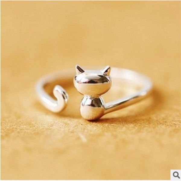 100% s925 sterling silver rings super cute cat adjustable opening rings sweet lovely kitten rings for female younger gills
100% s925 sterling silver rings super cute cat adjustable opening rings sweet lovely kitten rings for female younger gills