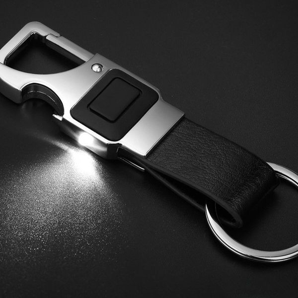 boyulige 2018 men metal keychain business style black leather led light opener multi-function car bag key chain for men keyring, Silver
boyulige 2018 men metal keychain business style black leather led light opener multi-function car bag key chain for men keyring, Silver