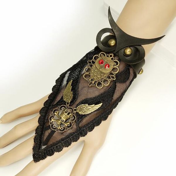 new european style retro personality black lace lady's bracelet export accessories owl gothic hand ornaments stylish classic elegance, Golden;silver
new european style retro personality black lace lady's bracelet export accessories owl gothic hand ornaments stylish classic elegance, Golden;silver