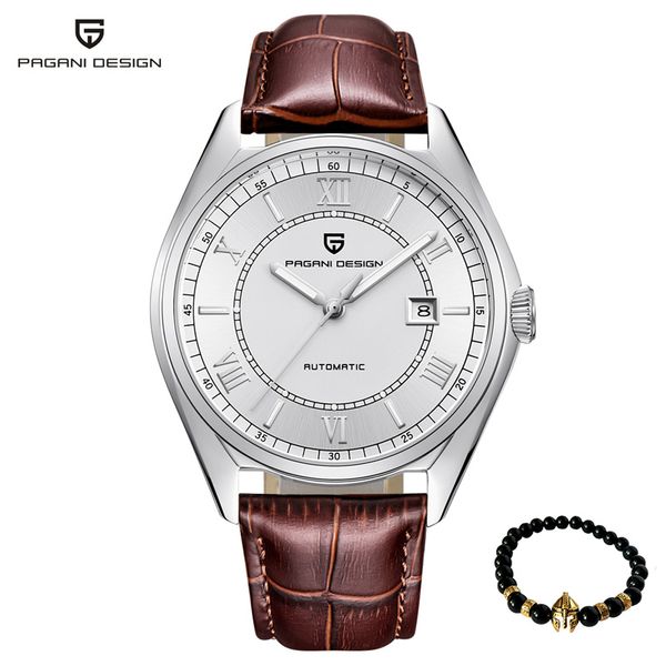 pagani classic mechanical men watch waterproof automatic men wristwatch leather sport business relogio masculino, Slivery;brown
pagani classic mechanical men watch waterproof automatic men wristwatch leather sport business relogio masculino, Slivery;brown